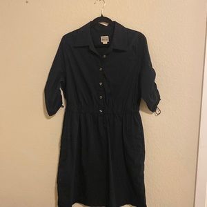 Converse One Star 3/4 Length Sleeve Collared Navy Dress Size Large
